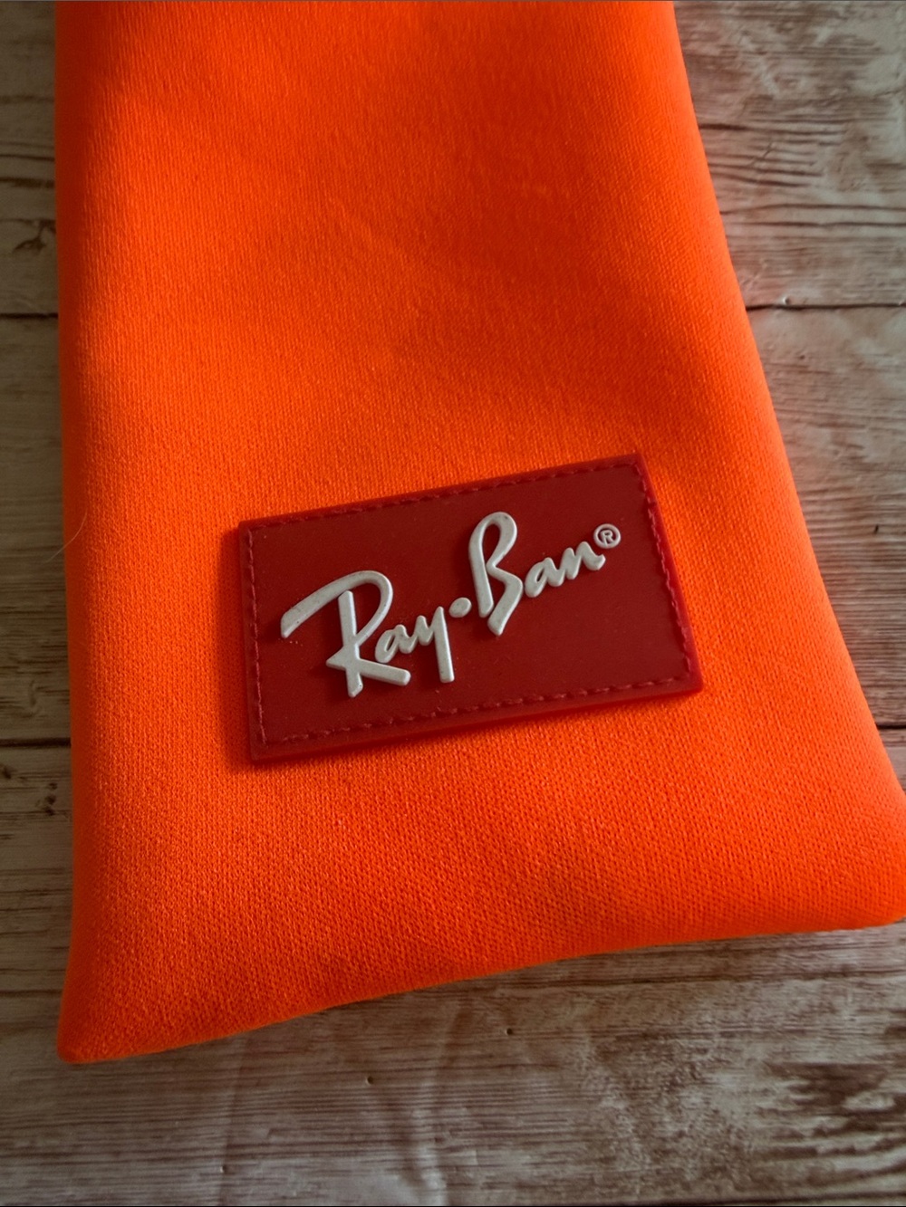 Ray-Ban Orange Drawstring Sunglass Pouch - Picture 2 of 3